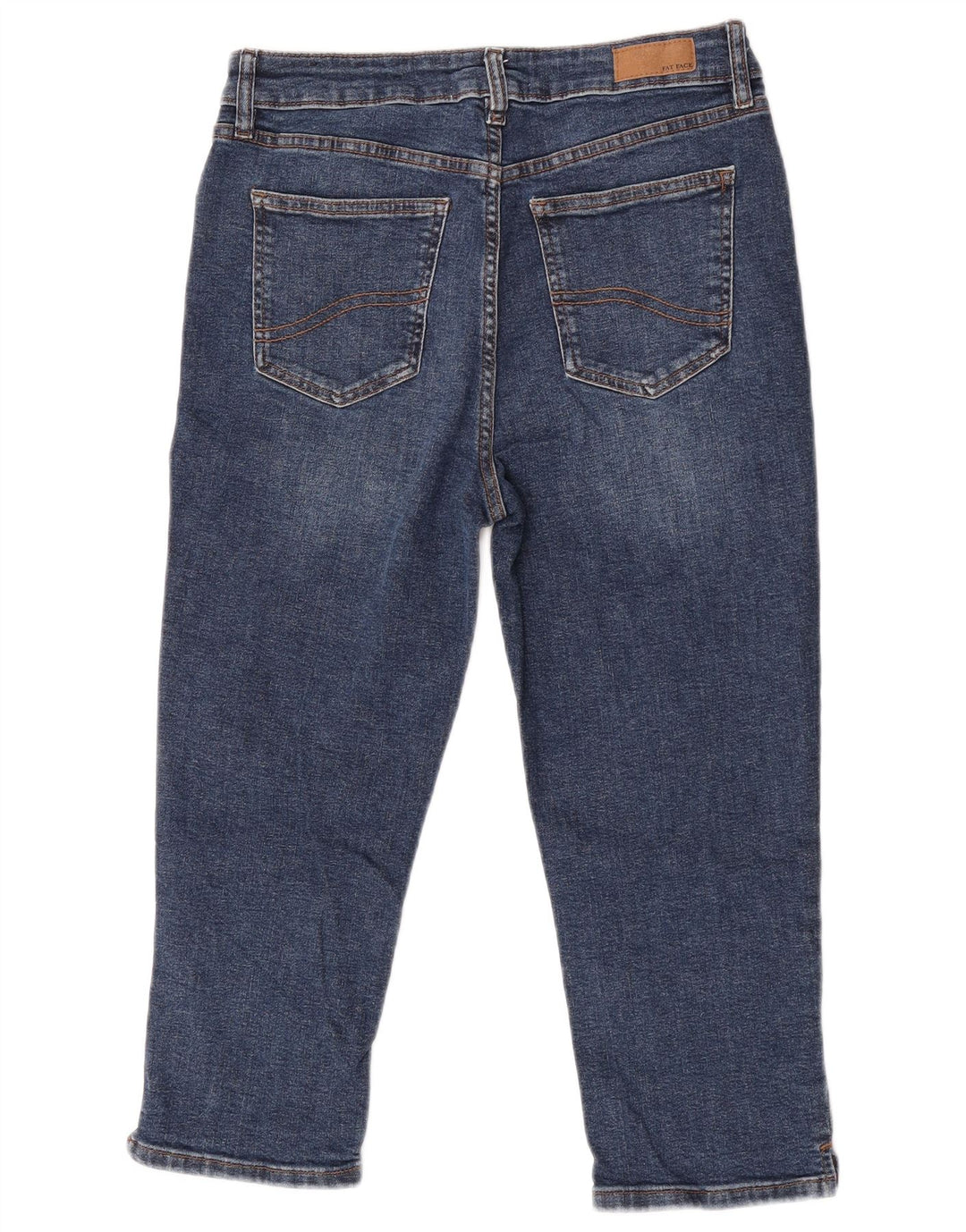 Fat Face Mujer Sway Capri Jeans UK 12 Medium W30 L20 Algodón Azul