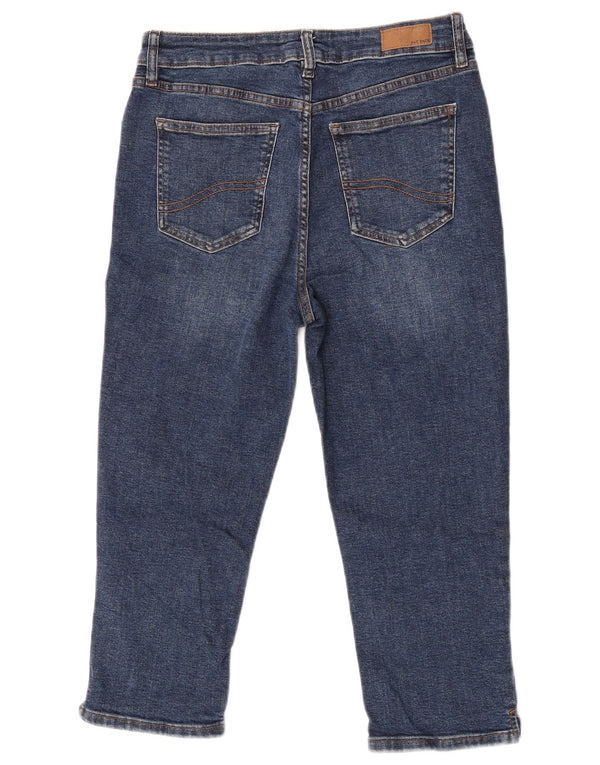 Fat Face Mujer Sway Capri Jeans UK 12 Medium W30 L20 Algodón Azul