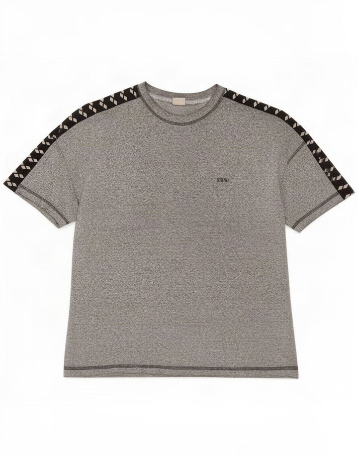 Arena Camiseta gráfica para hombre Top grande gris color block