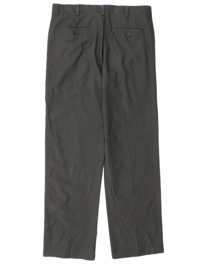 Pantalón chino recto Izod para hombre W32 L32 Poliéster gris