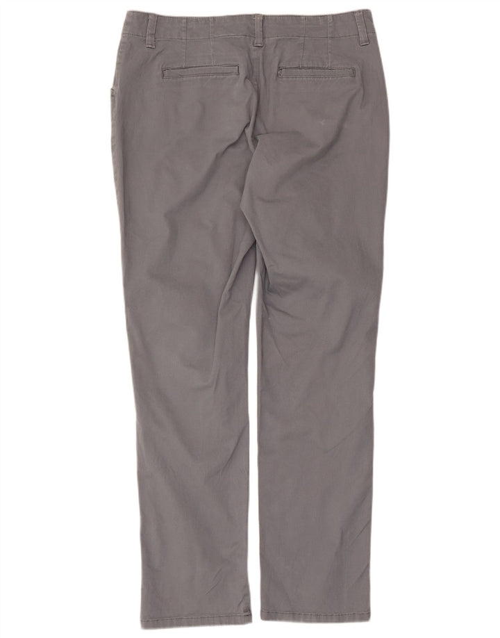 Lee Pantalones Chinos Rectos para Mujer US 10 Large W34 L30 Gris Algodón