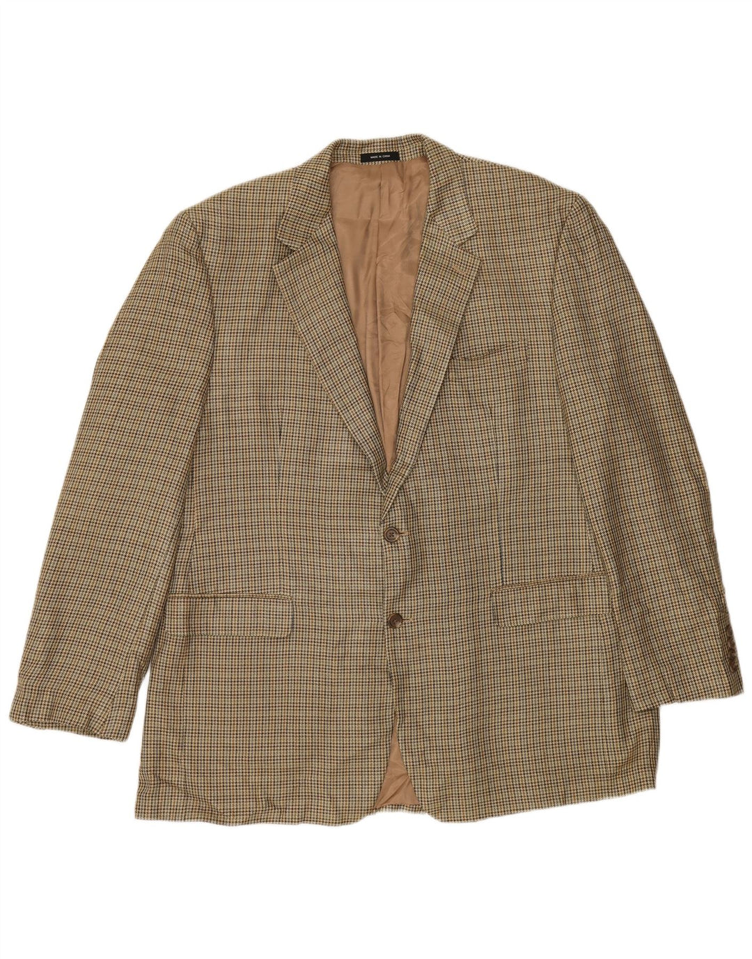 Chaps Chaqueta tipo blazer de 2 botones para hombre UK 46 3XL Seda de pata de gallo verde