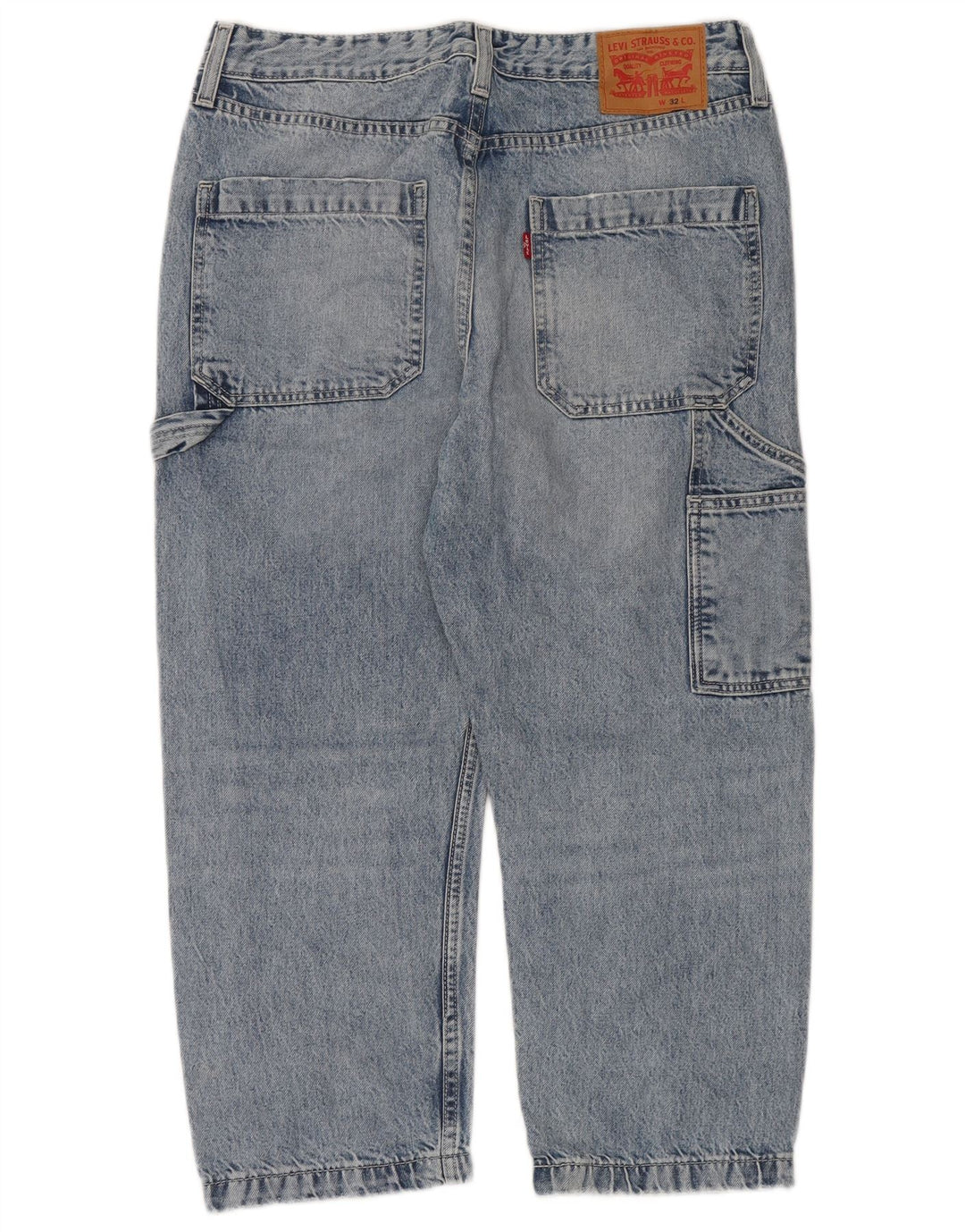 LEVI'S Vaqueros recortados de cintura alta y ajuste holgado Carpenter para hombre W32 L24 Azul