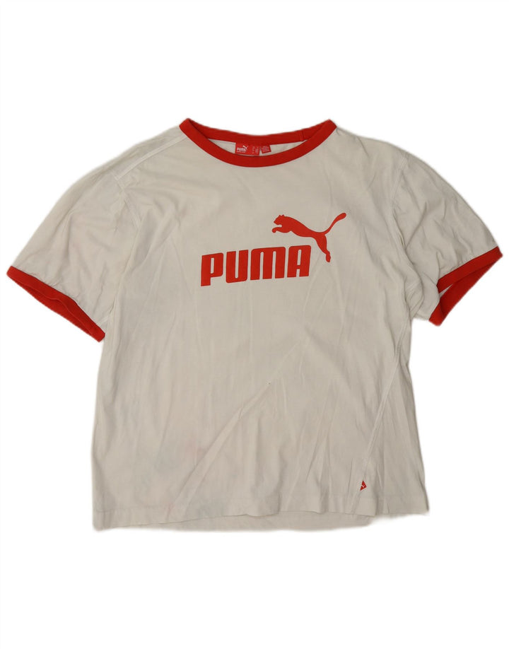 Puma Camiseta Gráfica Para Hombre Top Medium Blanco Colorblock