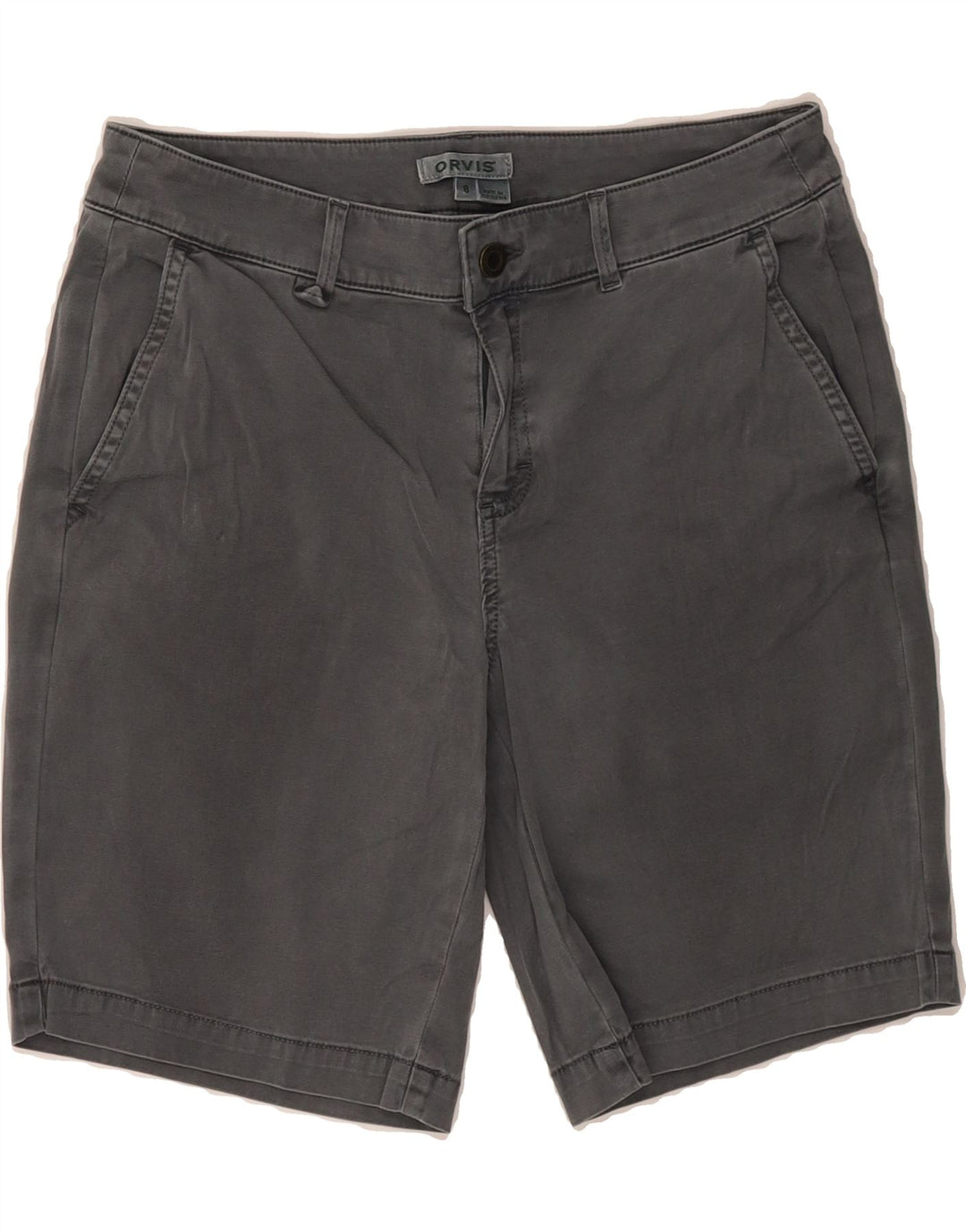 ORVIS Womens Chino Shorts US 8 Medium W30  Grey Cotton Vintage Orvis and Second-Hand Orvis from Messina Hembry 