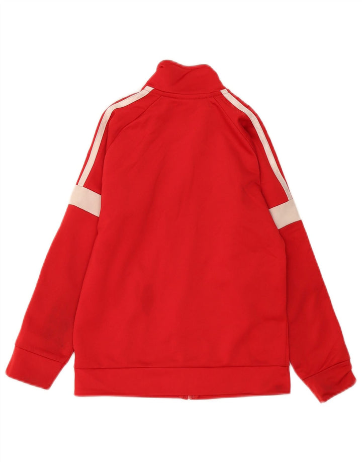 Adidas - Chaqueta de chándal para niño, 6-7 años, color rojo