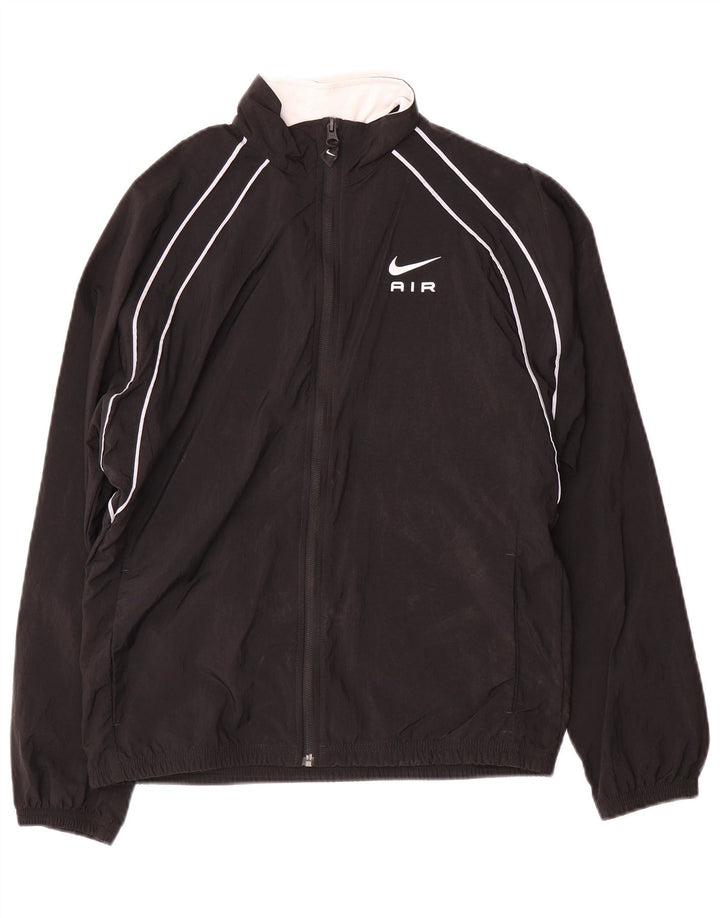 Nike - Chaqueta de chándal gráfica para niños, 13-14 años, XL, nailon negro