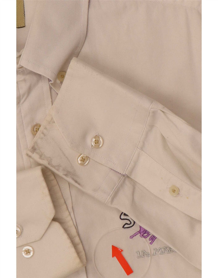 La Martina Camisa Estampada Para Hombre Algodón Blanco Grande