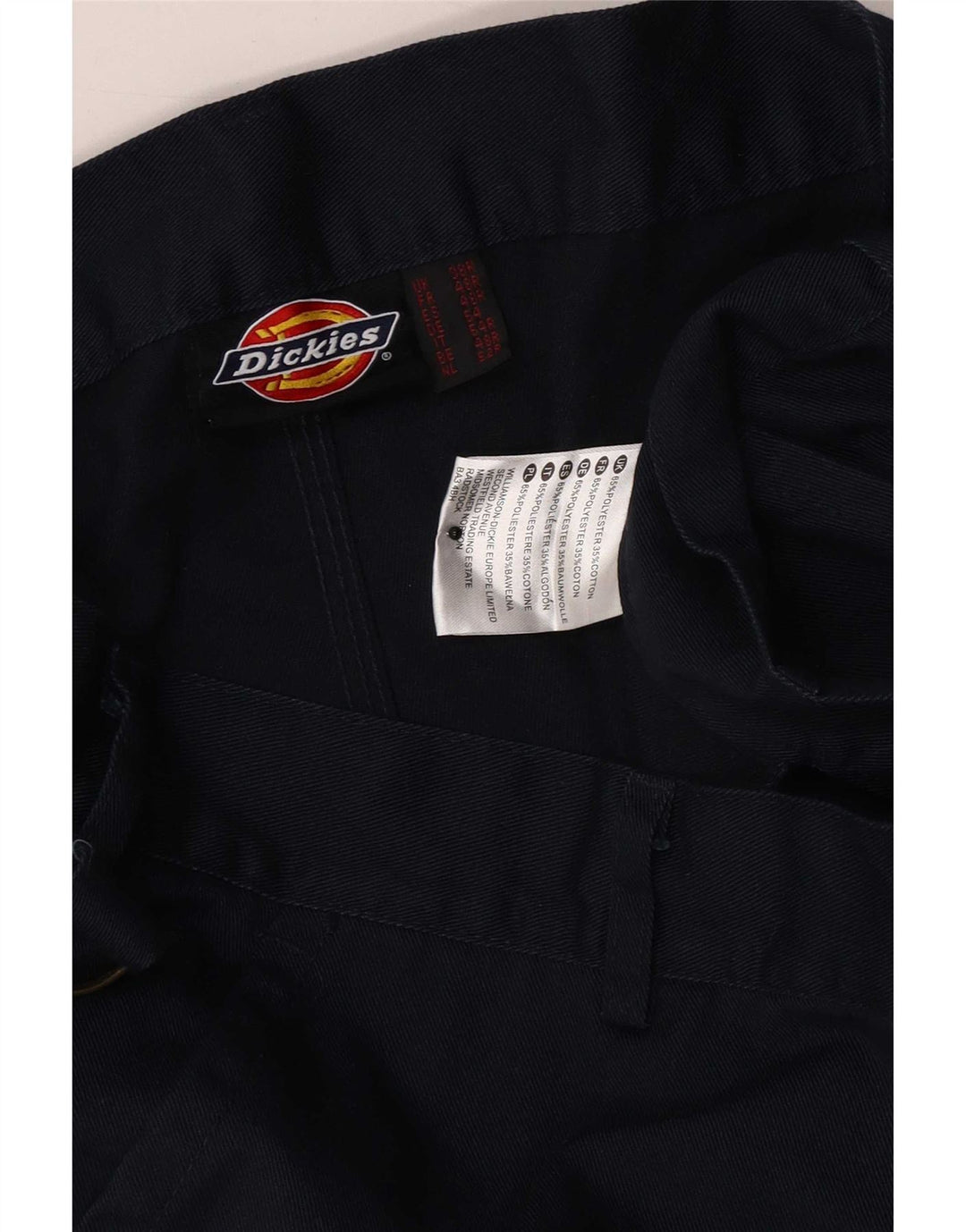 Dickies Pantalón cargo recto para hombre W38 L30 Poliéster azul marino