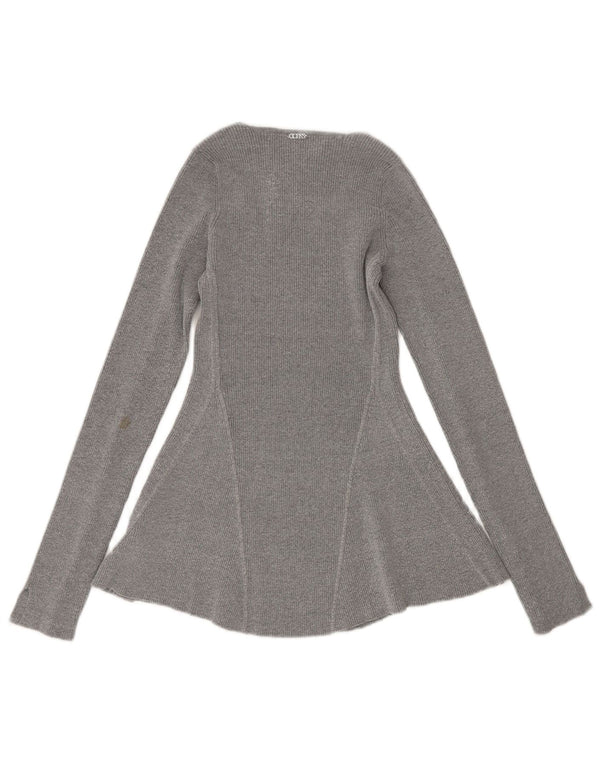 Guess Blusa de manga larga para mujer UK 6 XS Viscosa gris