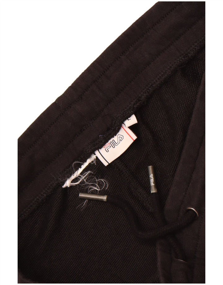 FILA Mens Graphic Tracksuit Trousers Joggers Large  Black