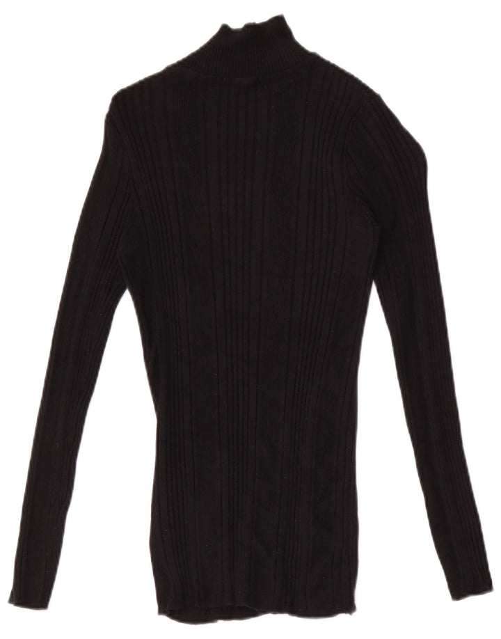 Marks & Spencer Top para mujer de manga larga UK 10 Small Viscosa negra