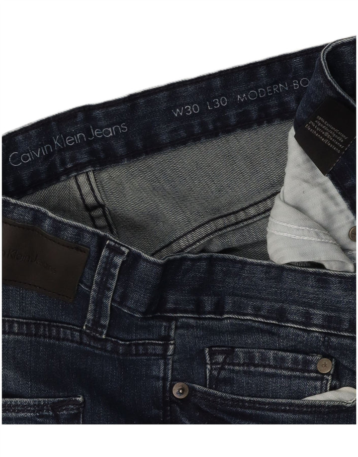 CALVIN KLEIN Vaqueros Bootcut modernos para mujer W30 L30 Algodón azul marino