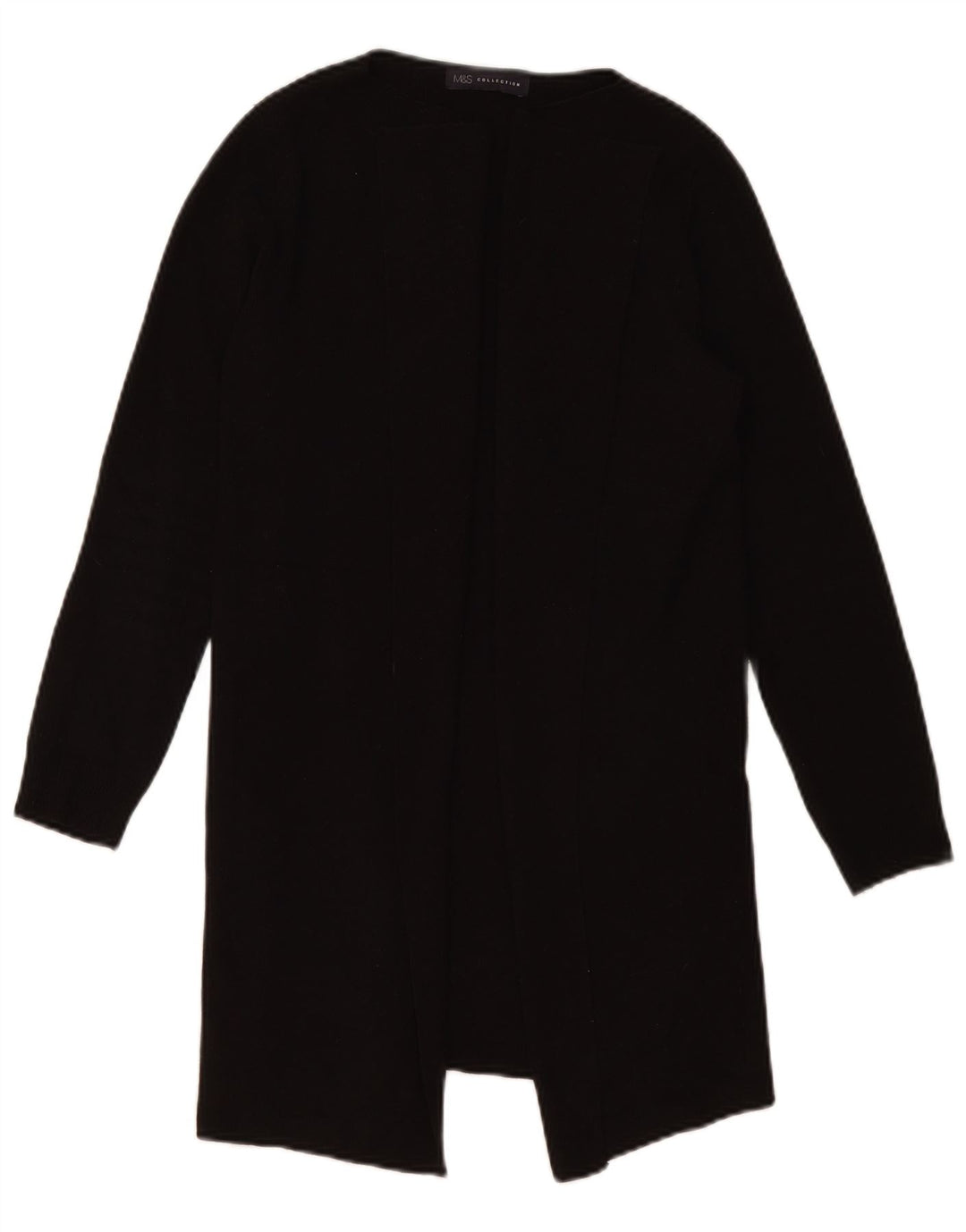 Marks & Spencer Suéter Cárdigan Abierto Largo para Mujer UK 40 Small Negro