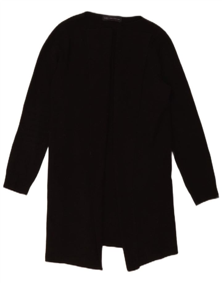 Marks & Spencer Suéter Cárdigan Abierto Largo para Mujer UK 40 Small Negro