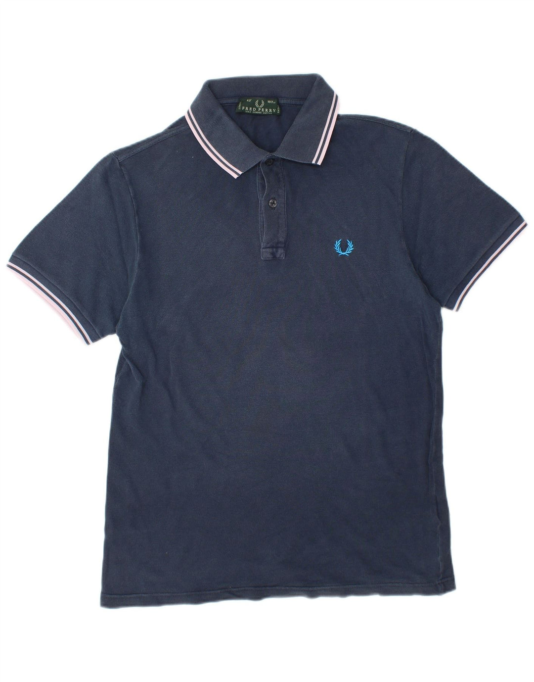 FRED PERRY Polo para hombre de algodón azul marino medio