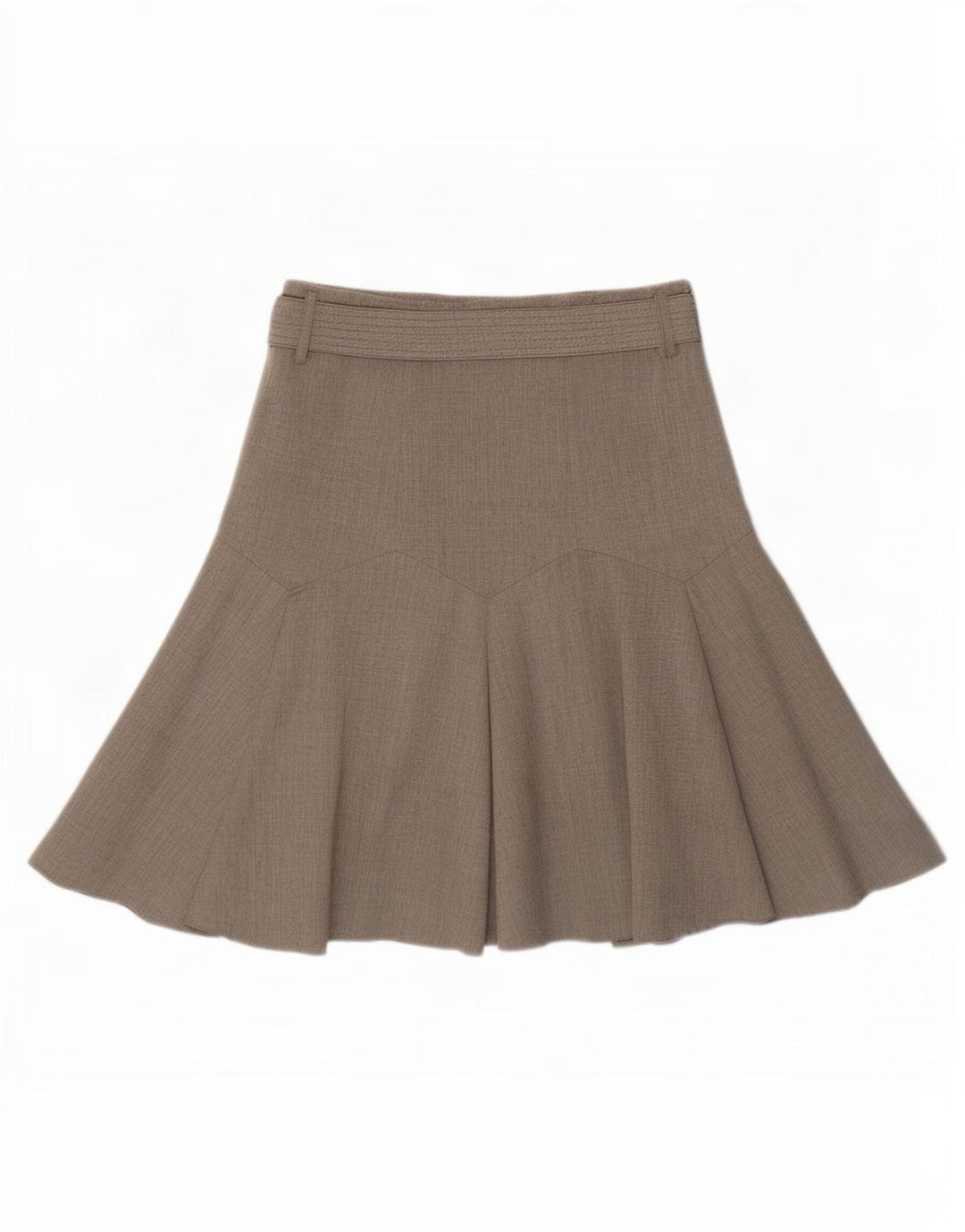 Marks & Spencer Falda acampanada para mujer UK 12 Medium W30 Beige Poliéster