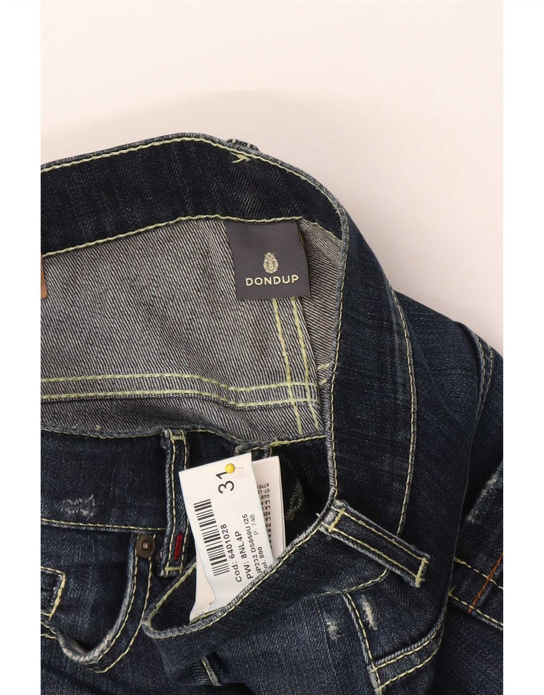 Dondup Vaqueros Slim Hombre W31 L30 Azul Marino Algodón