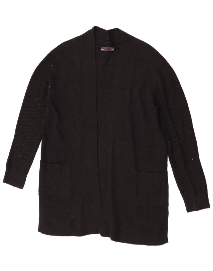 Marks & Spencer - Cárdigan abierto largo para mujer, talla 40, talla M, color negro
