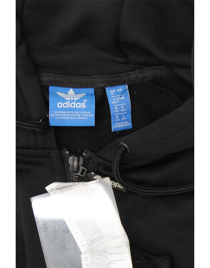Adidas - Chaqueta de chándal para mujer, talla 40, talla grande, color negro, poliéster