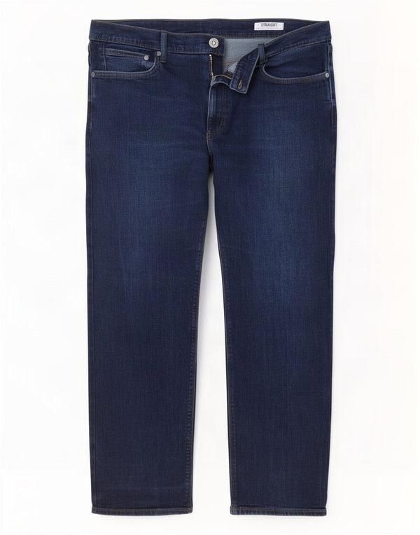 Marks & Spencer Vaqueros rectos para hombre W40 L28 Algodón azul marino