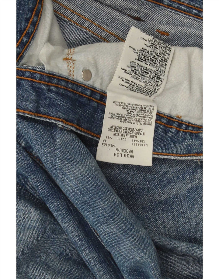 Lee Vaqueros Rectos Brooklyn Para Hombre W36 L31 Algodón Azul