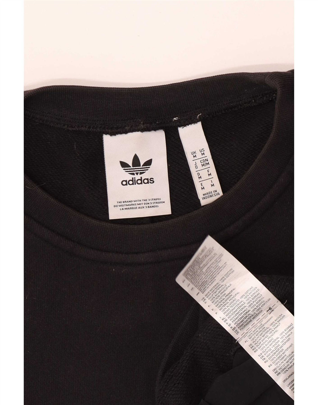 Adidas Hombre Sudadera Jumper Medium Negro Algodón