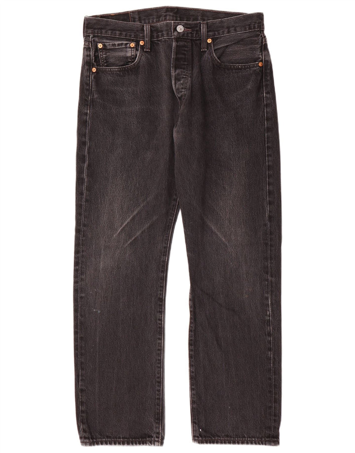 Levi's Vaqueros rectos 501 para hombre W33 L30 Algodón negro