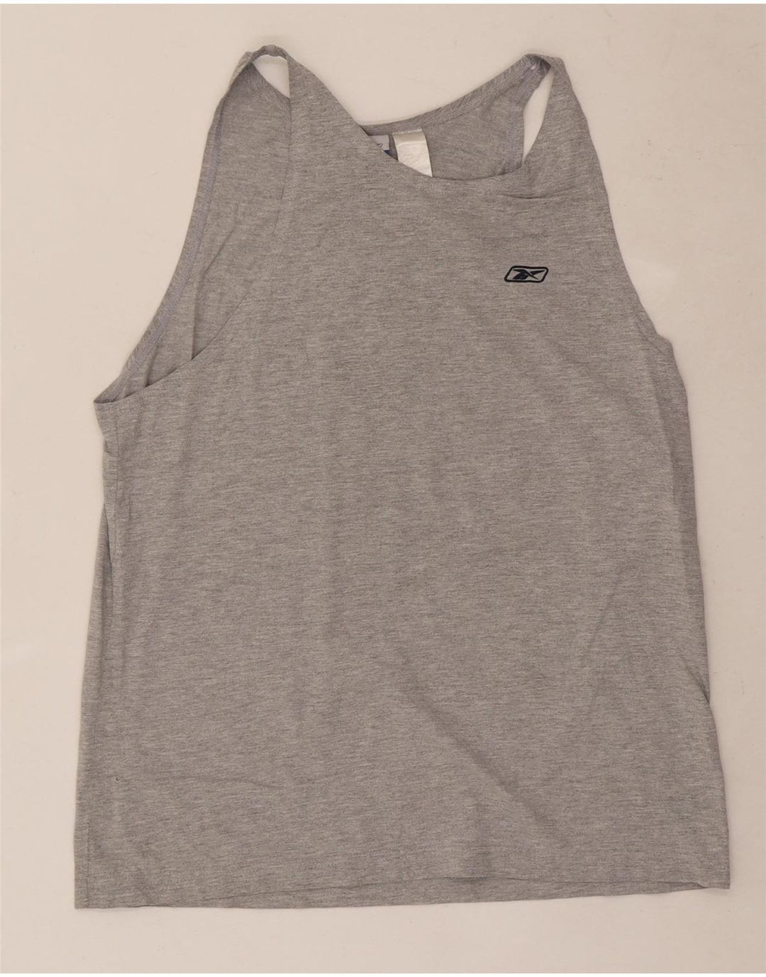 Camiseta sin mangas Reebok para hombre de algodón moteado gris medio