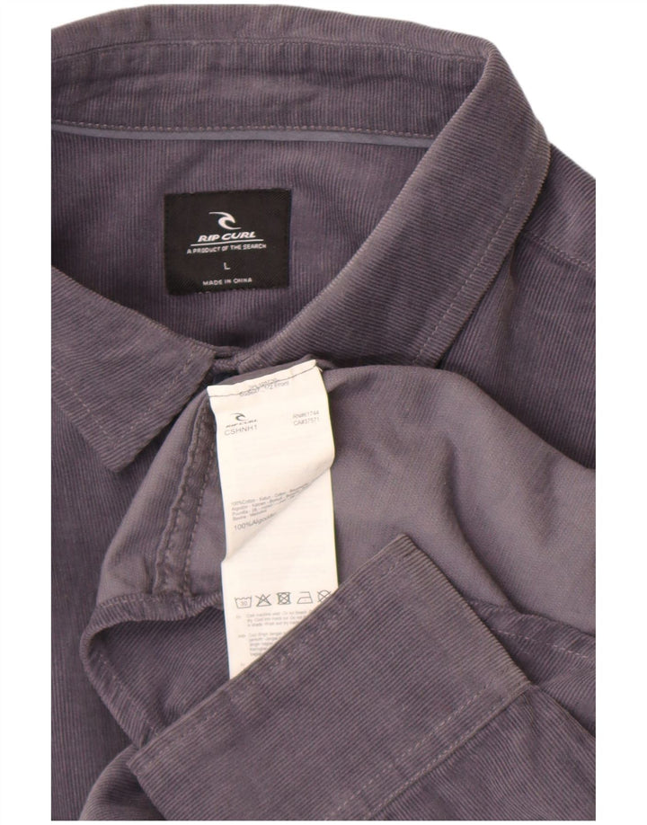 Rip Curl Camisa De Pana Para Hombre Algodón Gris Grande