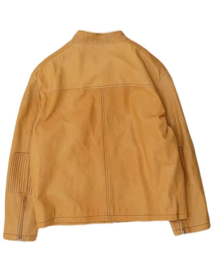 Chaqueta de cuero para mujer Conbipel IT 54 3XL Amarillo