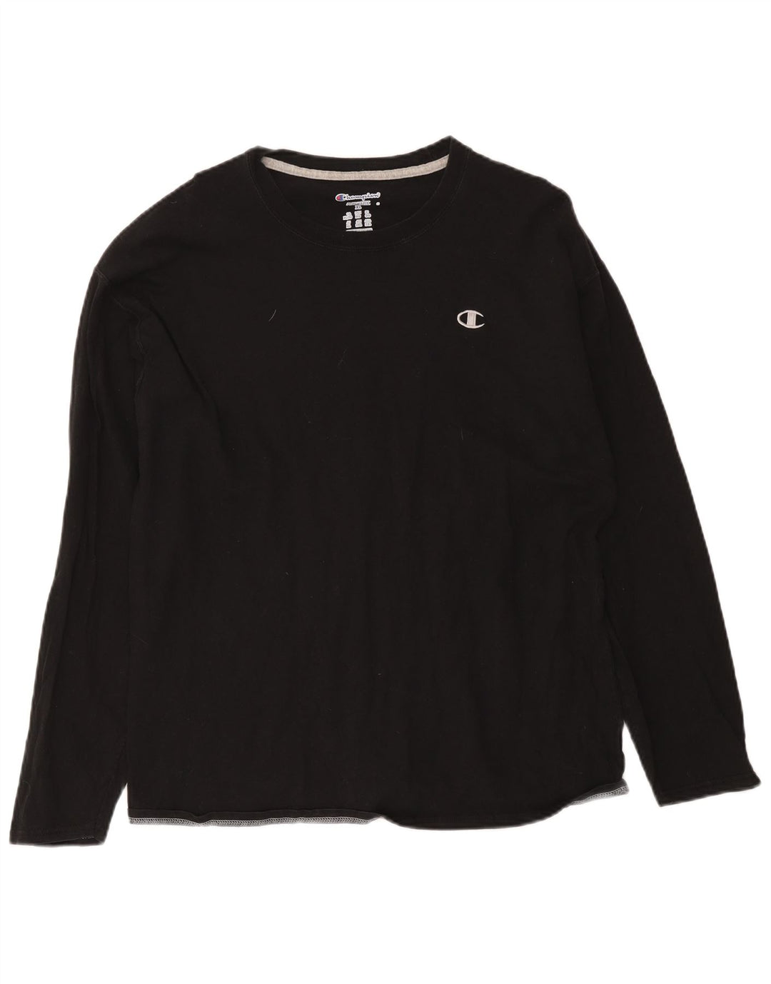Champion Hombre Camiseta Manga Larga XL Negro
