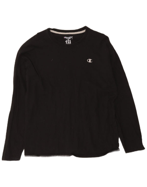 Champion Hombre Camiseta Manga Larga XL Negro