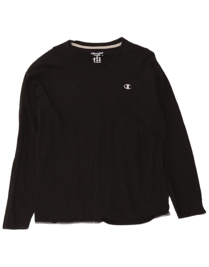 Champion Hombre Camiseta Manga Larga XL Negro