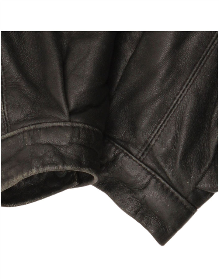 Chaqueta de cuero para mujer Dama IT 44 Medium Black Colourblock Leather