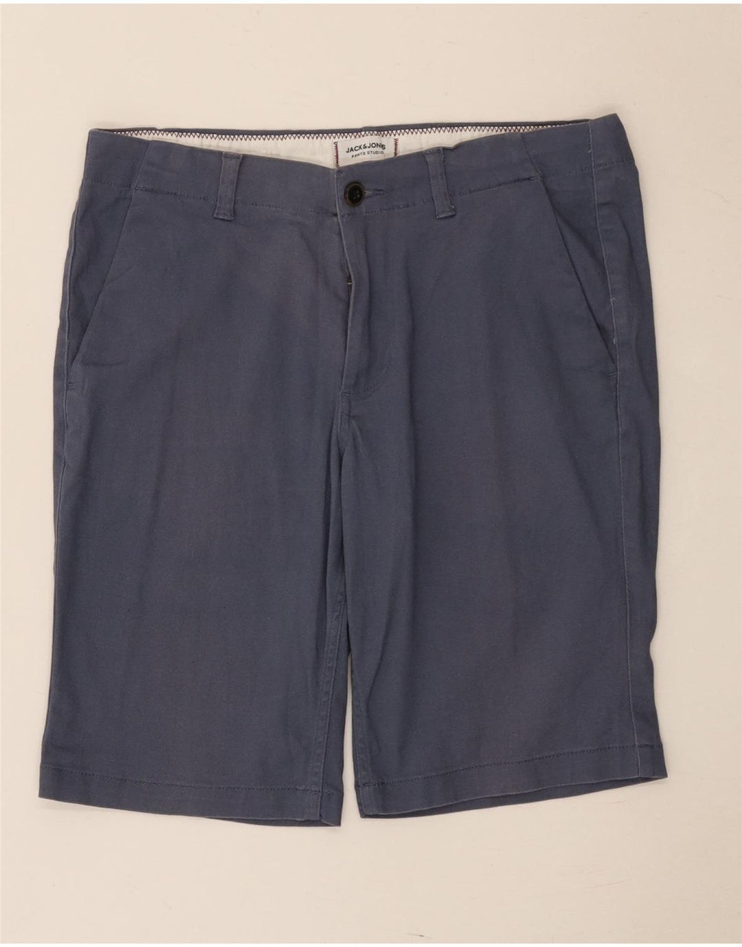 Jack & Jones Mens Chino Shorts Medium W32 Azul Marino Algodón