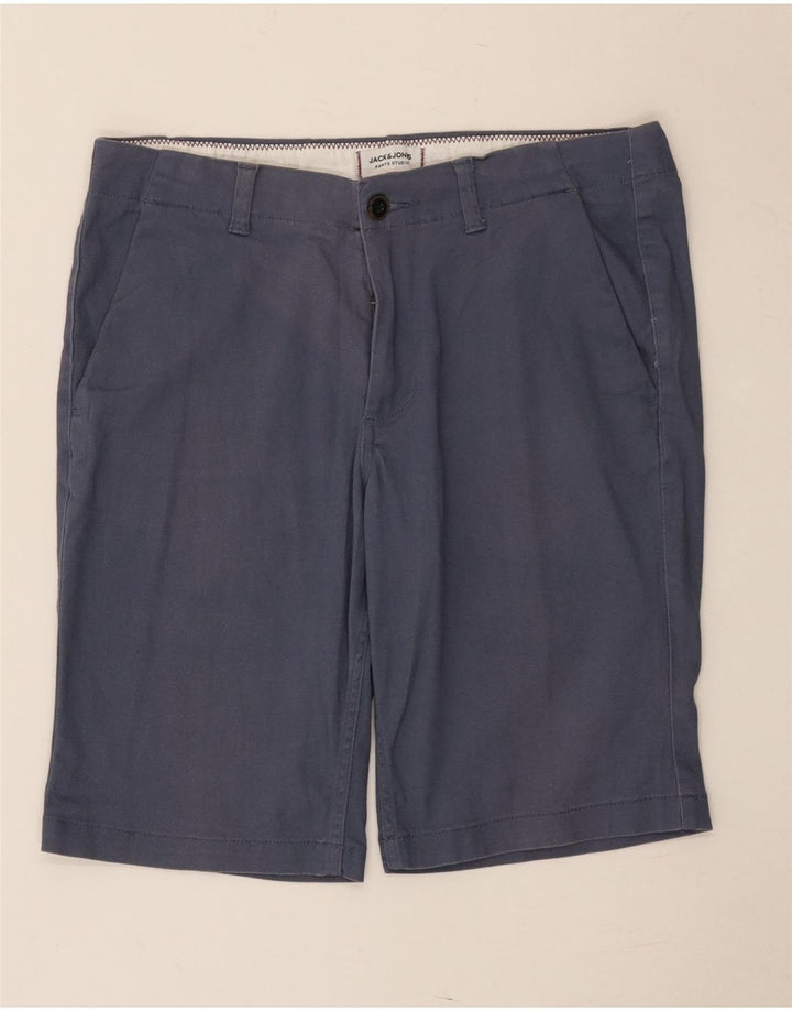 Jack & Jones Mens Chino Shorts Medium W32 Azul Marino Algodón