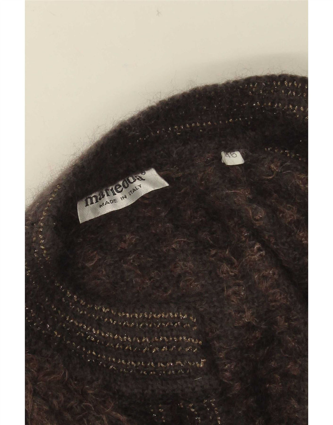 Mariedda Cárdigan para mujer IT 46 Large Brown Stripes