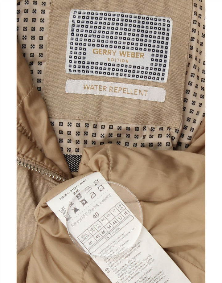 Gerry Weber Chubasquero con capucha para mujer UK 40 Grande Poliéster beige