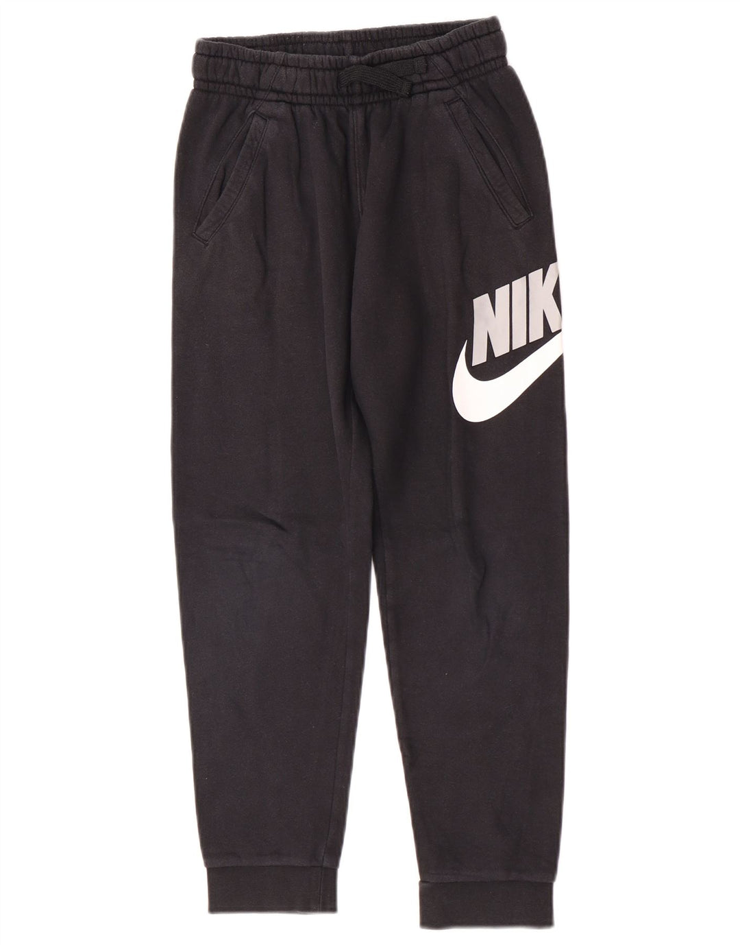 Nike Pantalones de chándal con gráfico para niños, 10-11 años, mediano, negro