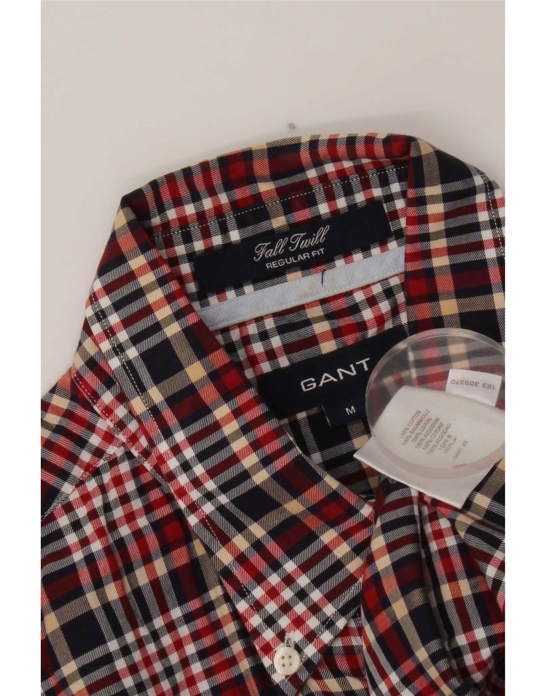 Camisa De Franela Regular Fit De Algodón Con Cuadros Multicolores Gant Hombre
