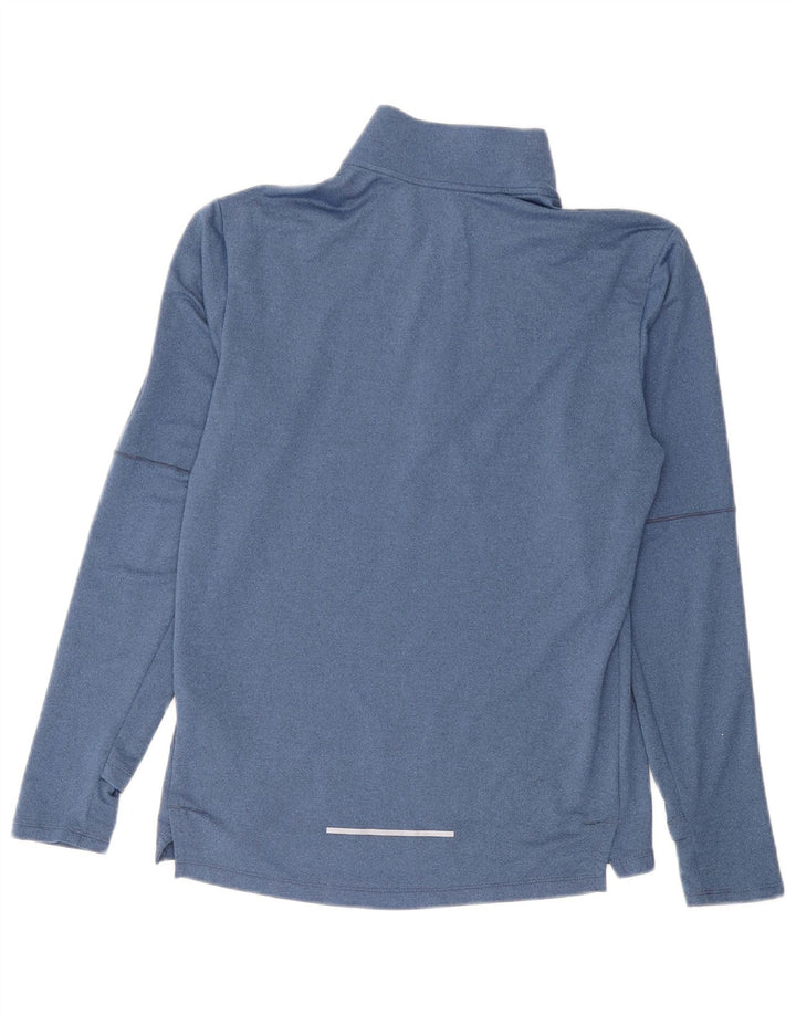 Nike Dri Fit - Chándal con cremallera y cuello para hombre, talla pequeña, poliéster azul
