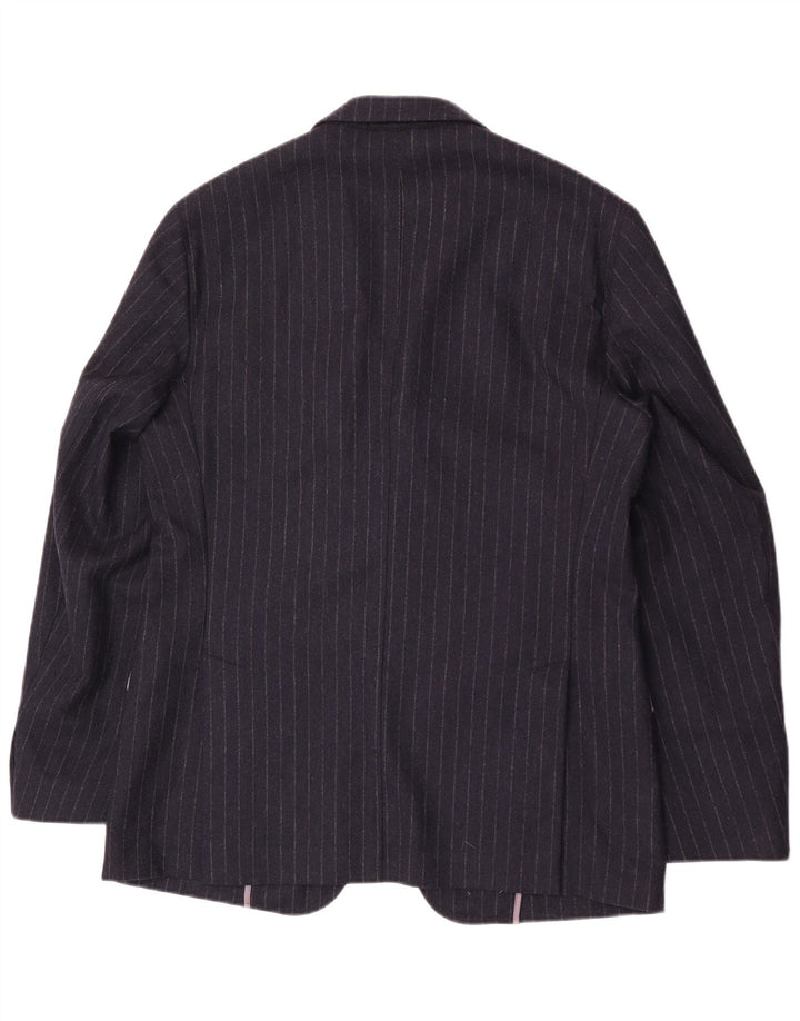 Brooksfield Chaqueta tipo blazer de 3 botones para hombre IT 50 grande azul marino a rayas