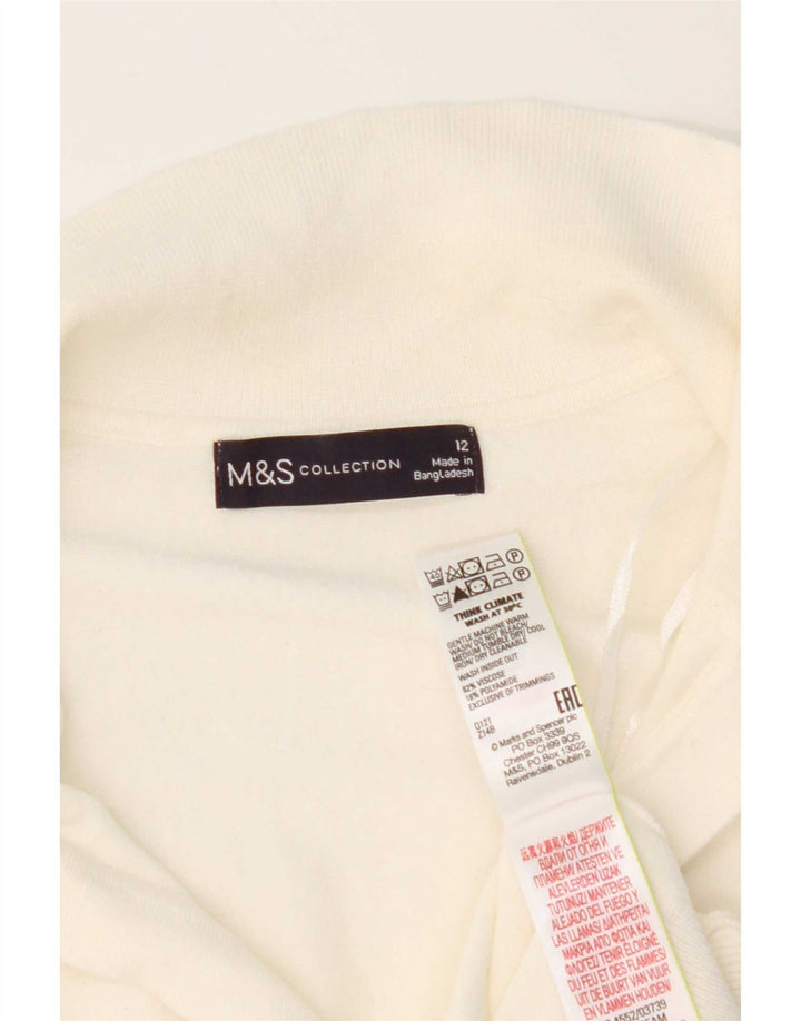 Marks & Spencer Polo para mujer UK 42 Viscosa blanca mediana