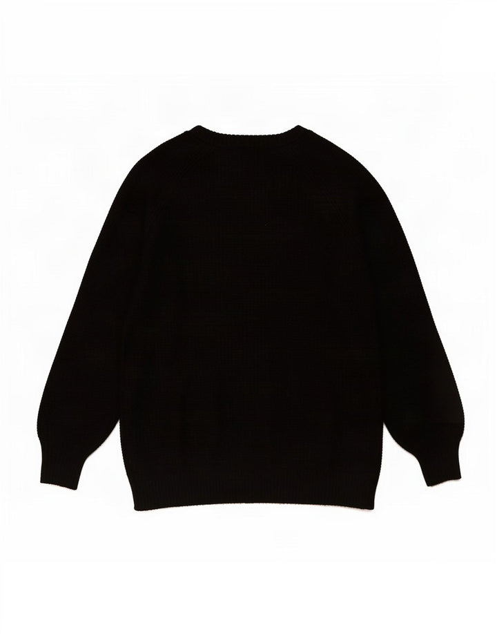 Gap Suéter tipo jersey con cuello redondo para mujer UK 12 Medium Black Nylon