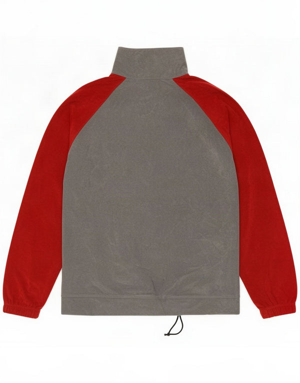 Chaqueta superior de chándal de terciopelo para hombre Asics Poliéster con bloques de color gris medio