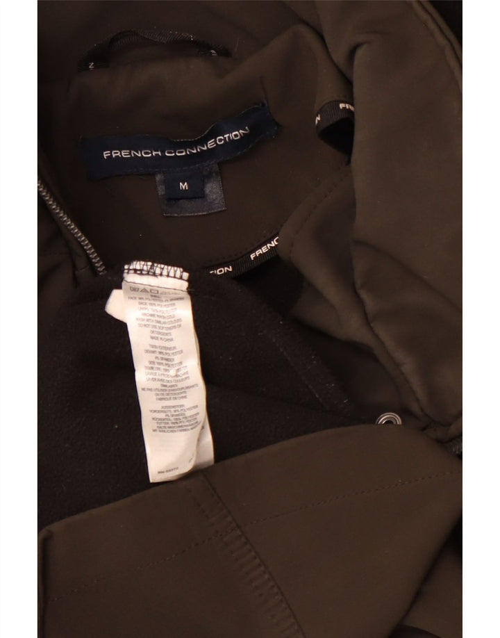 FRENCH CONNECTION Chaqueta parka con capucha para mujer UK 40 Poliéster caqui medio