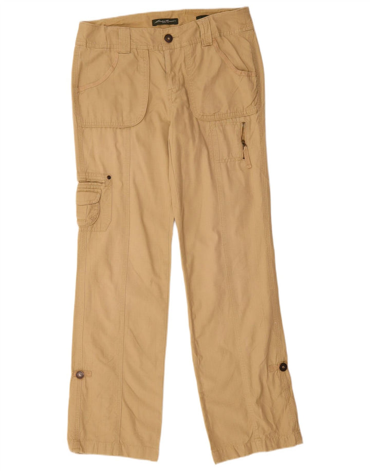 EDDIE BAUER Pantalones cargo rectos para mujer US 6 Medium W30 L32 Beige