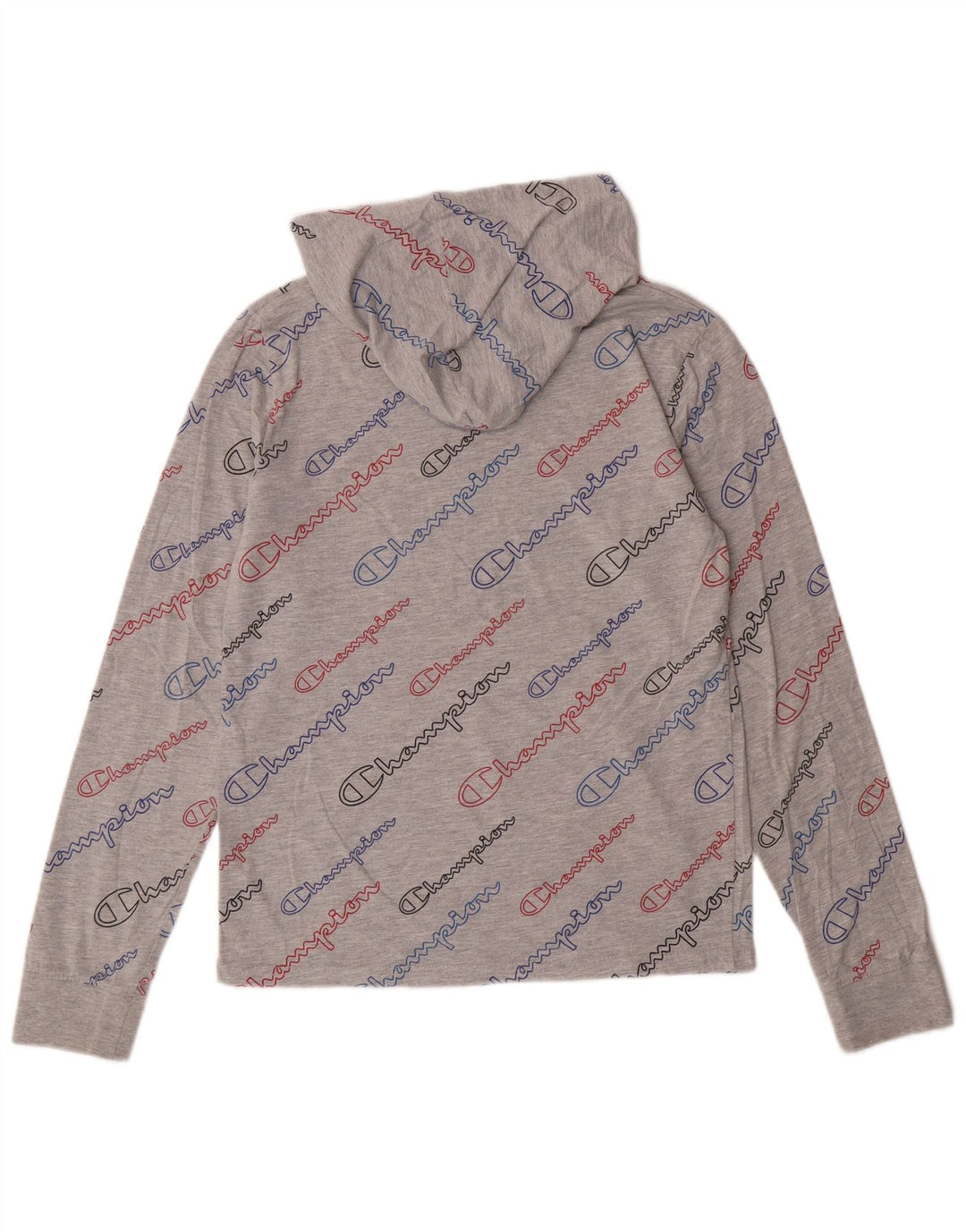 CHAMPION Top gráfico con capucha para niñas Manga larga 13-14 años XL Algodón gris