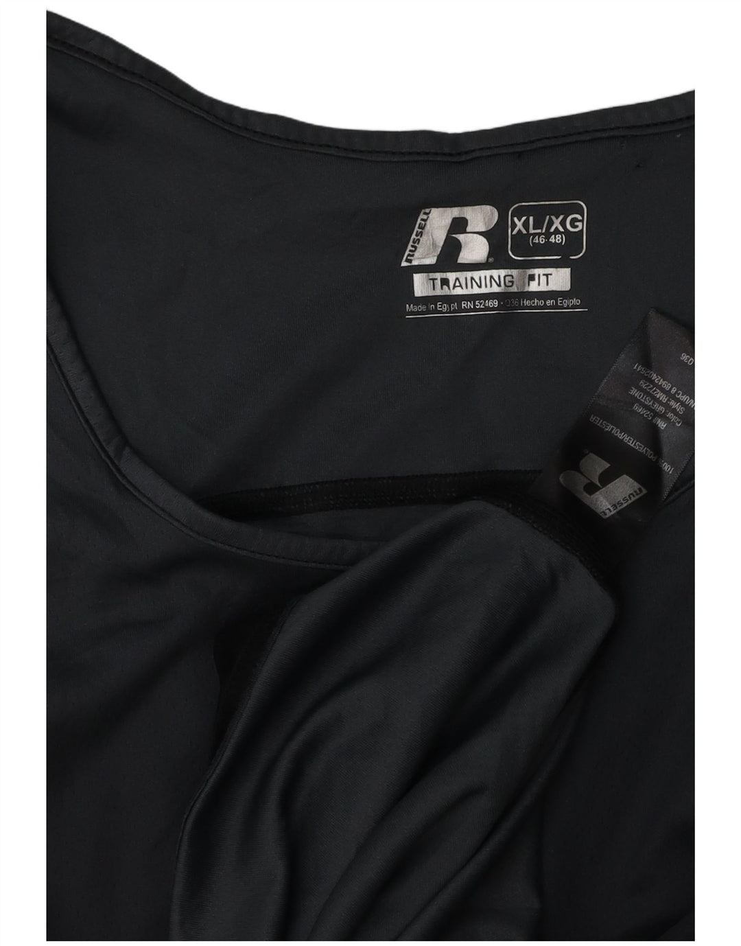 RUSSELL ATHLETIC Camiseta sin mangas para hombre UK 46/48 XL Negro Poliéster